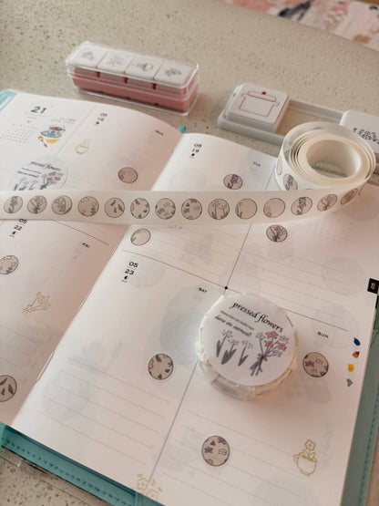 dana ate oatmeal! - Pressed Flowers Kiss Cut Washi Tape