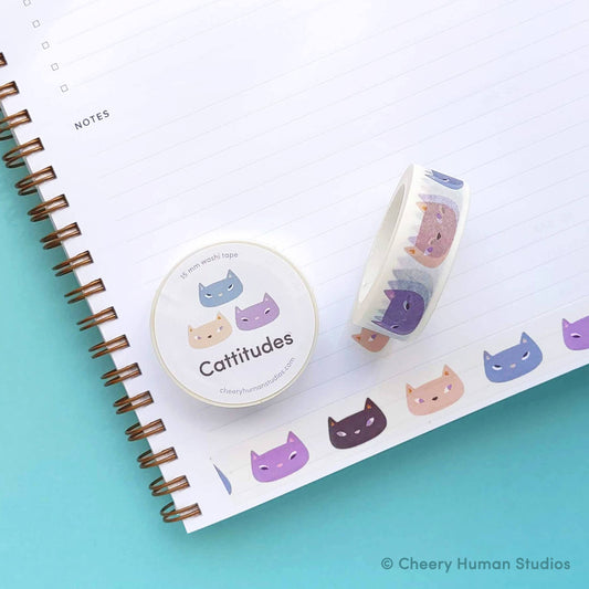 Cheery Human Studios - Cattitudes Washi Tape