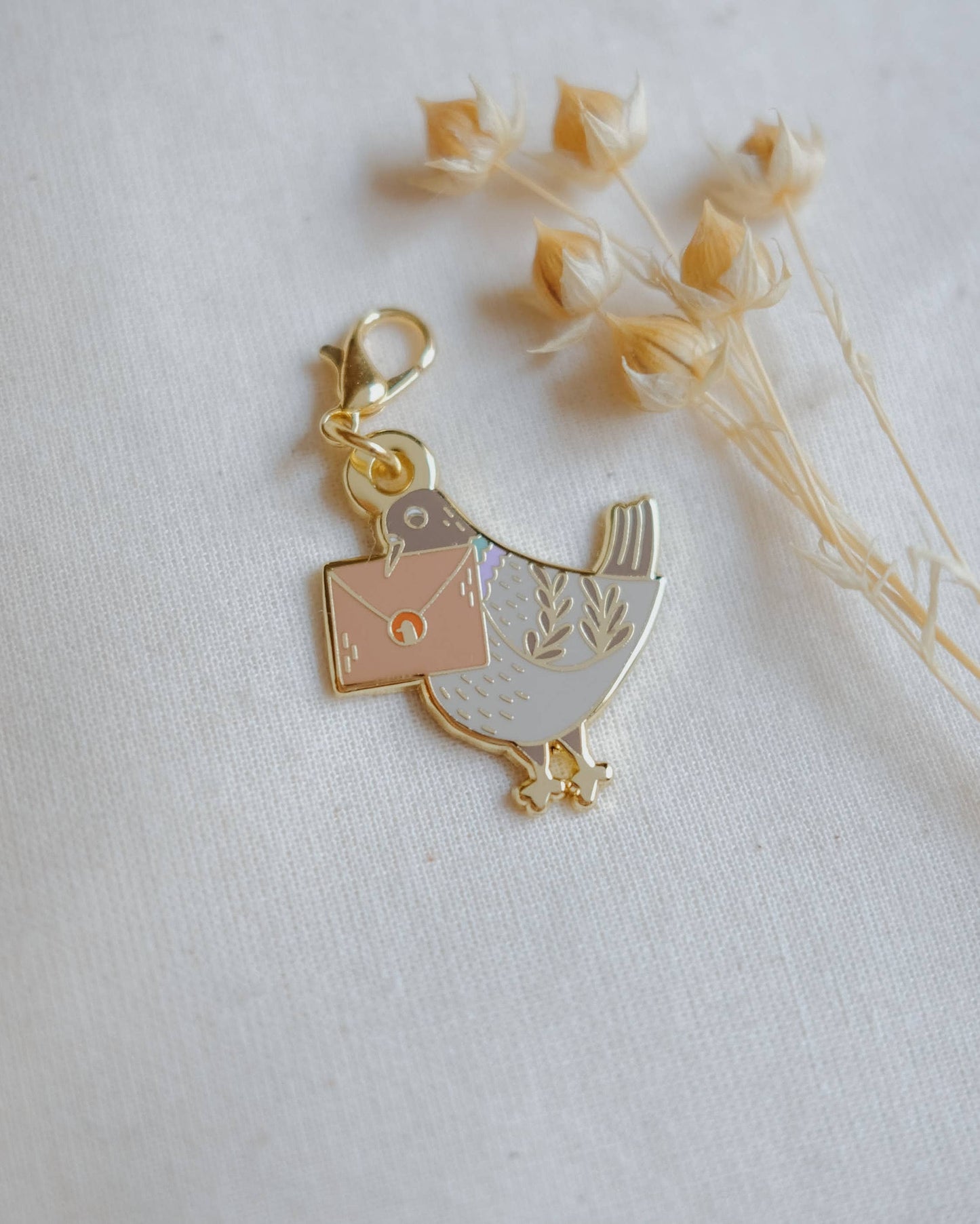 Justine Gilbuena - Notebook Charm - Pigeon Snail Mail