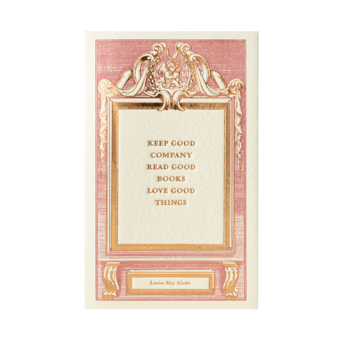 Oblation Papers & Press - Foil Letterpress Card - Women's Literature: Louisa May Alcott Quote