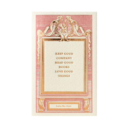 Oblation Papers & Press - Foil Letterpress Card - Women's Literature: Louisa May Alcott Quote