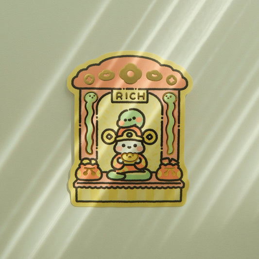 2jingis2jing - Bunnies Die Cut Sticker - Lunar New Year Collection - Rich