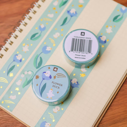 Thousand Skies - Foil Washi Tape - Flower Duck