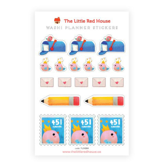 The Little Red House - Queenie Bird Planner Washi Stickers