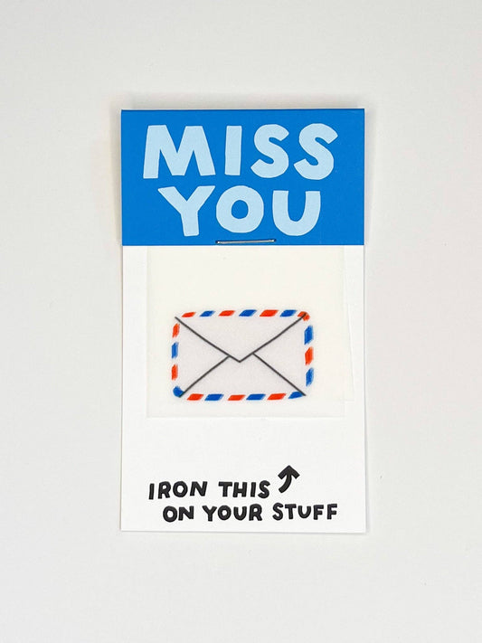 Hot Dang Press - L'il Something Iron-On Card - Miss You Letter