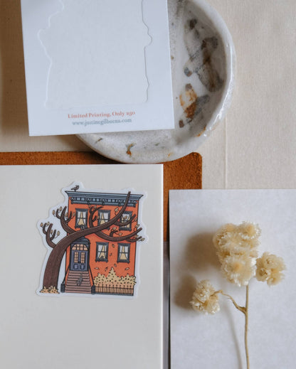 Justine Gilbuena - Matte Vinyl Sticker - Brownstone