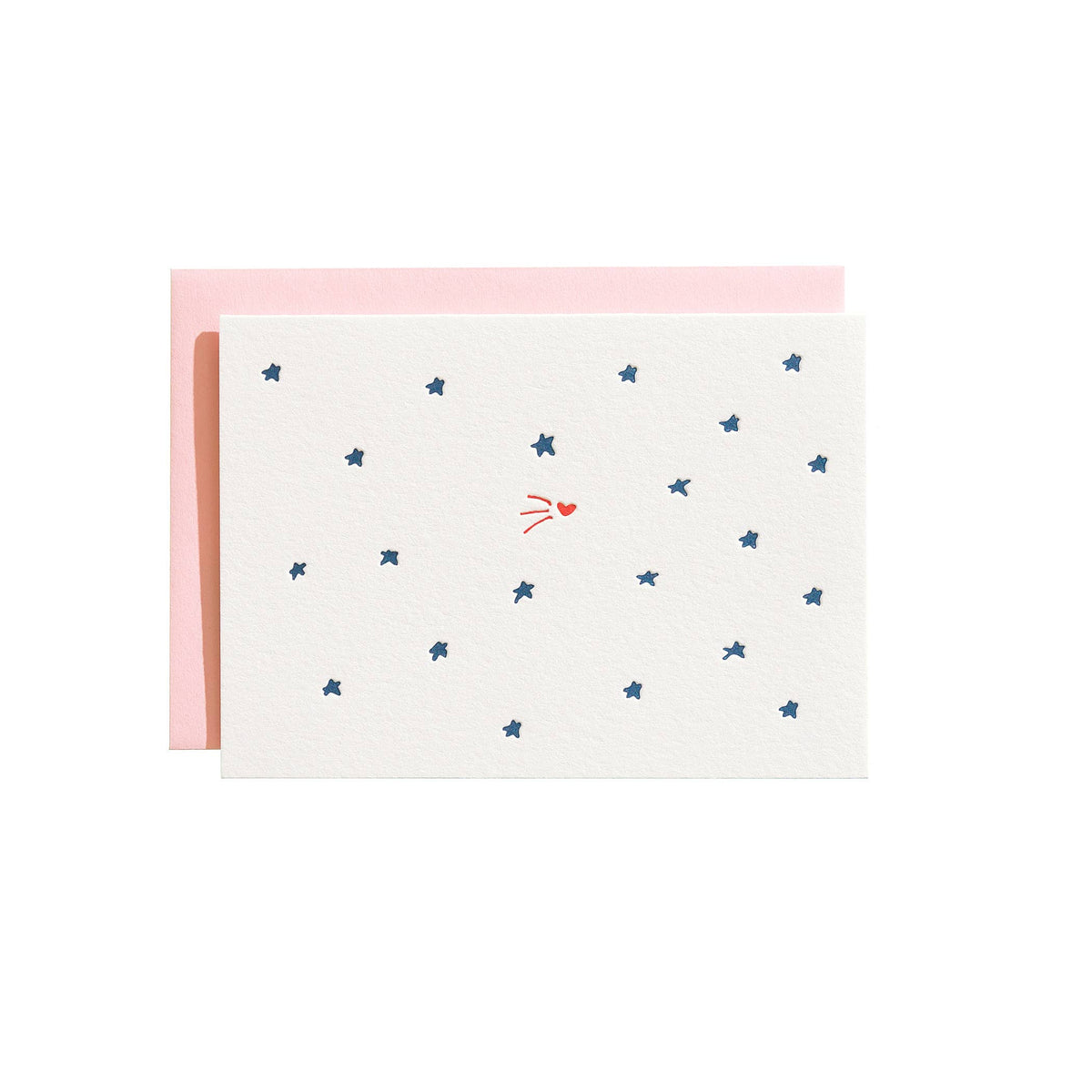 Shorthand Press - Letterpress Greeting Card - Shooting Heart