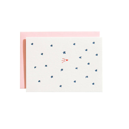 Shorthand Press - Letterpress Greeting Card - Shooting Heart