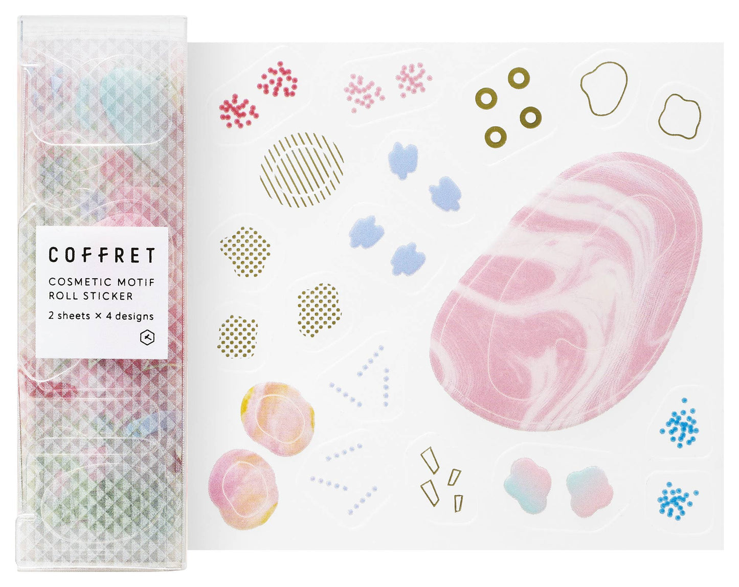 King Jim Coffret Roll Stickers - Lilac Pink