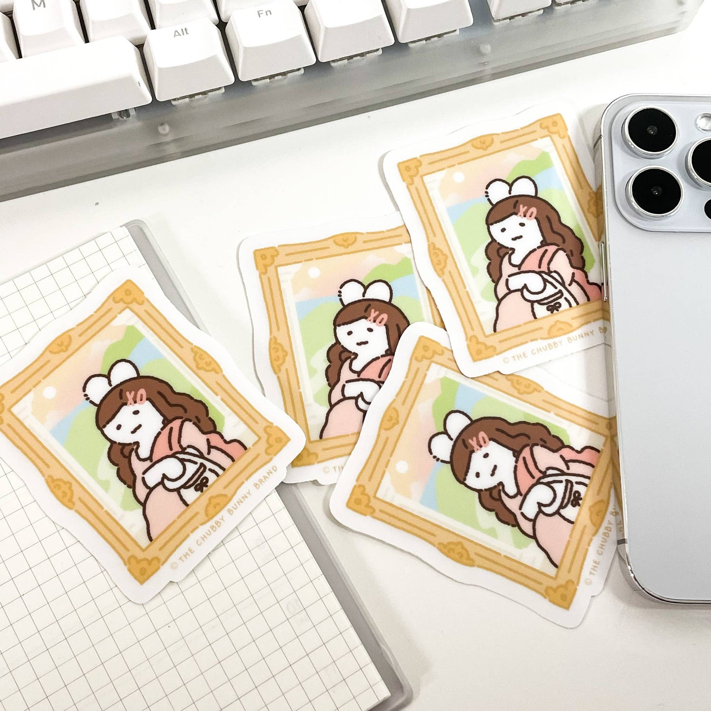 The Chubby Bunny Brand - The Mona Lisa Vinyl Sticker