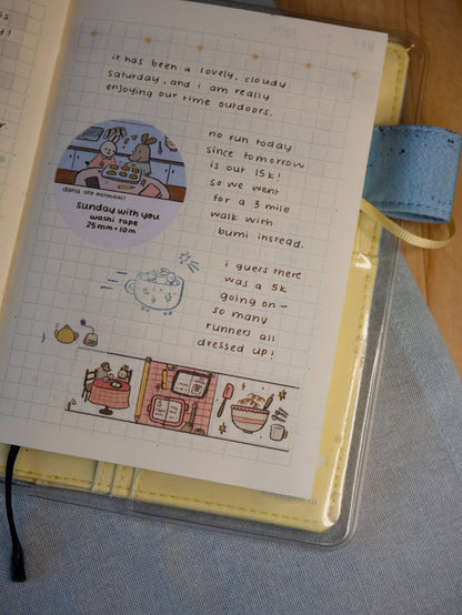 dana ate oatmeal! - Sunday with You Washi Tape