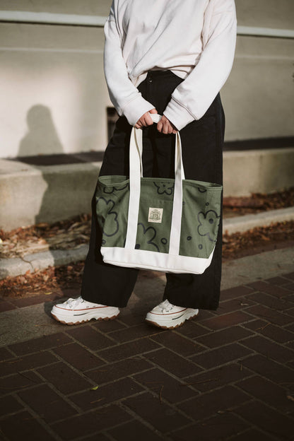 Kayan Pepper Co. - Flower Super Heavyweight Tote - Green