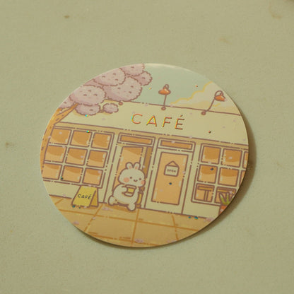 2jingis2jing - Die Cut Sticker - California Series - Morning Cafe