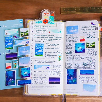 Thousand Skies - Sticker Sheet - Sky Scenery Stamps