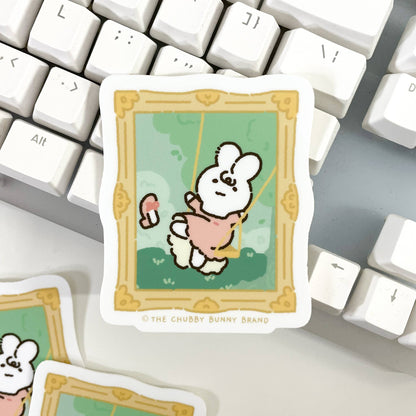 The Chubby Bunny Brand - The Swing Vinyl Sticker