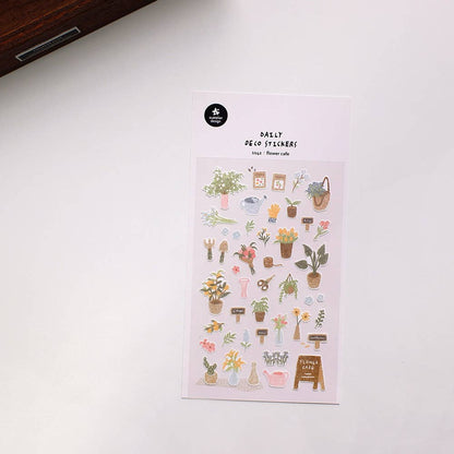 Suatelier Daily Deco Stickers - No.1142 | Flower Cafe