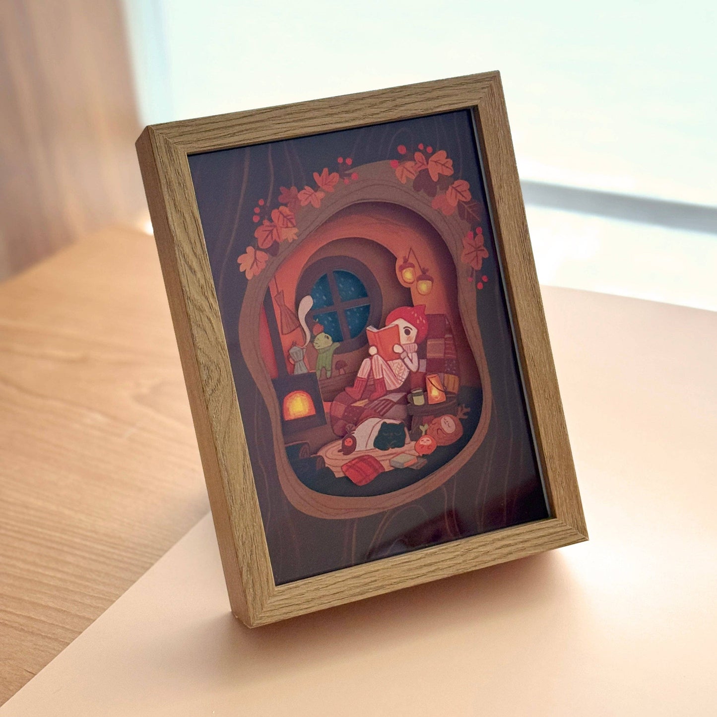 Tiny Kikimo - Cozy Winter Shadow Box - Medium