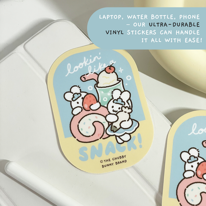 The Chubby Bunny Brand - Lookin Like A Snack Self Confidence Vinyl Sticker