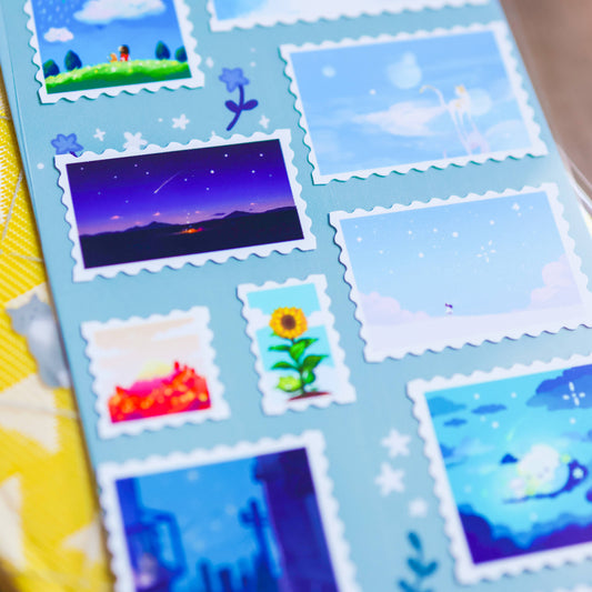 Thousand Skies - Sticker Sheet - Sky Scenery Stamps