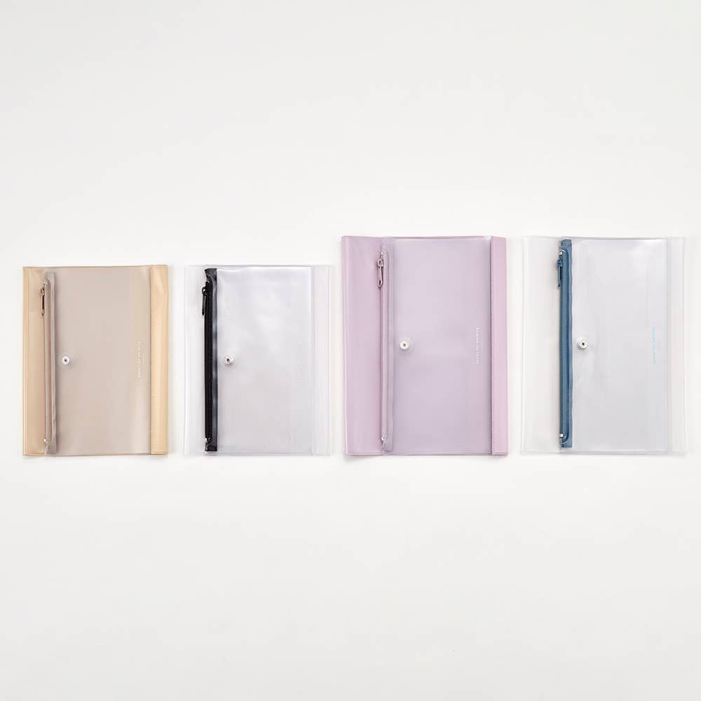 DAIGO - Isshoni. A5 Notebook Cover with Pen Case - Clear Series