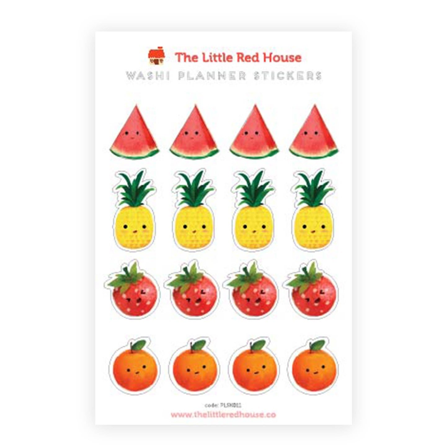 The Little Red House - Fruit Planner Washi Stickers