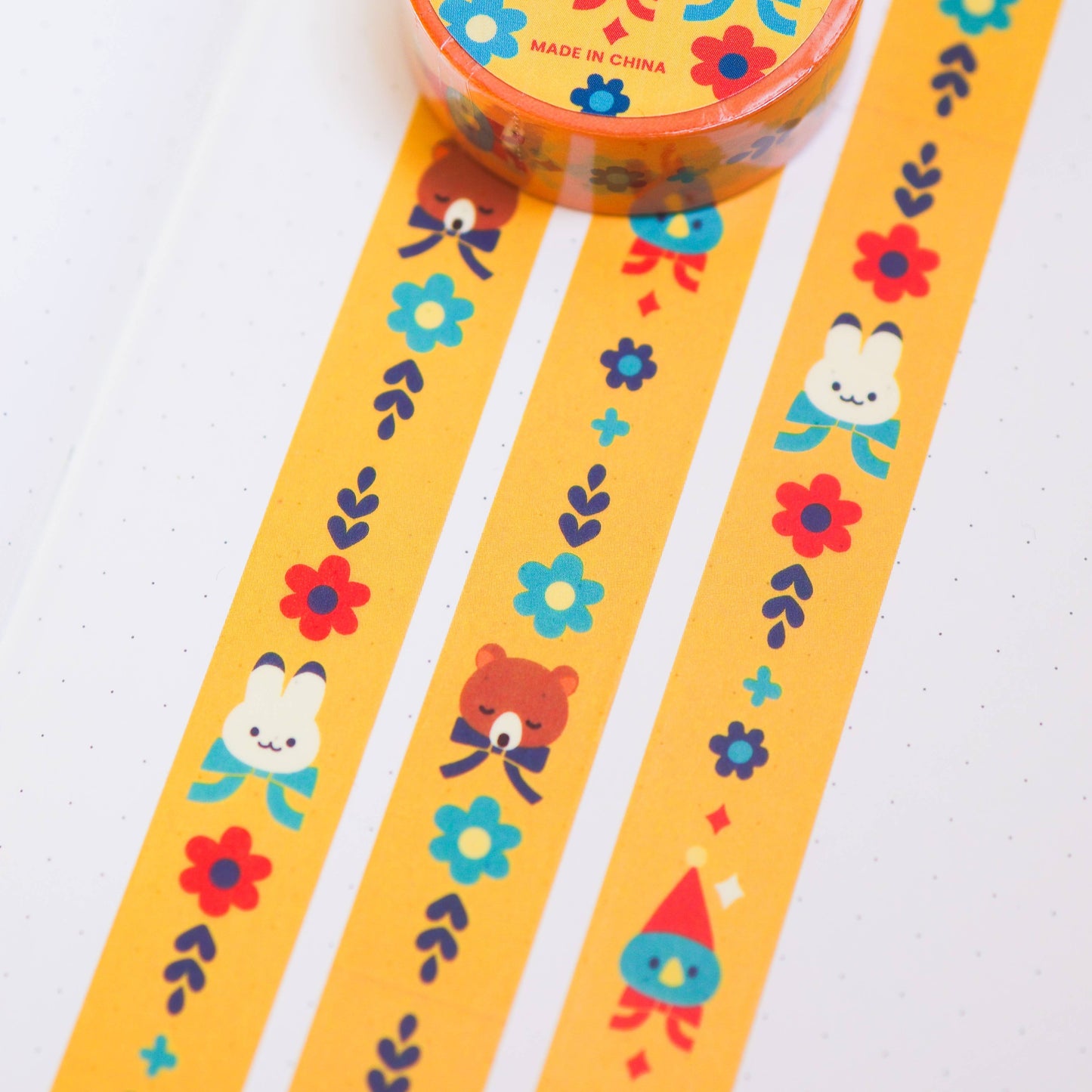 Thousand Skies - Washi Tape - Bear, Rabbit, and Blue Bird