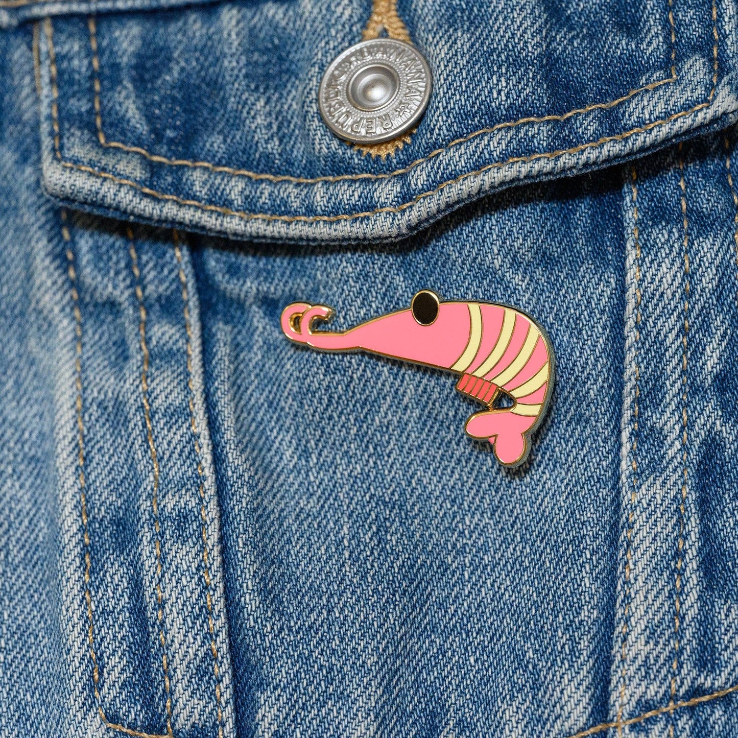 Kayan Pepper Co. - Shrimple Minded Hard Enamel Pin