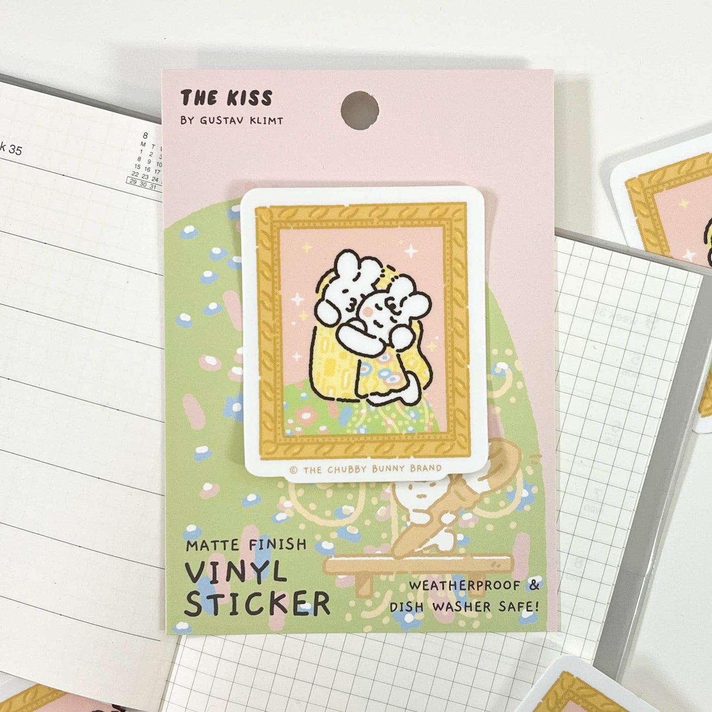 The Chubby Bunny Brand - Vinyl Sticker - The Kiss