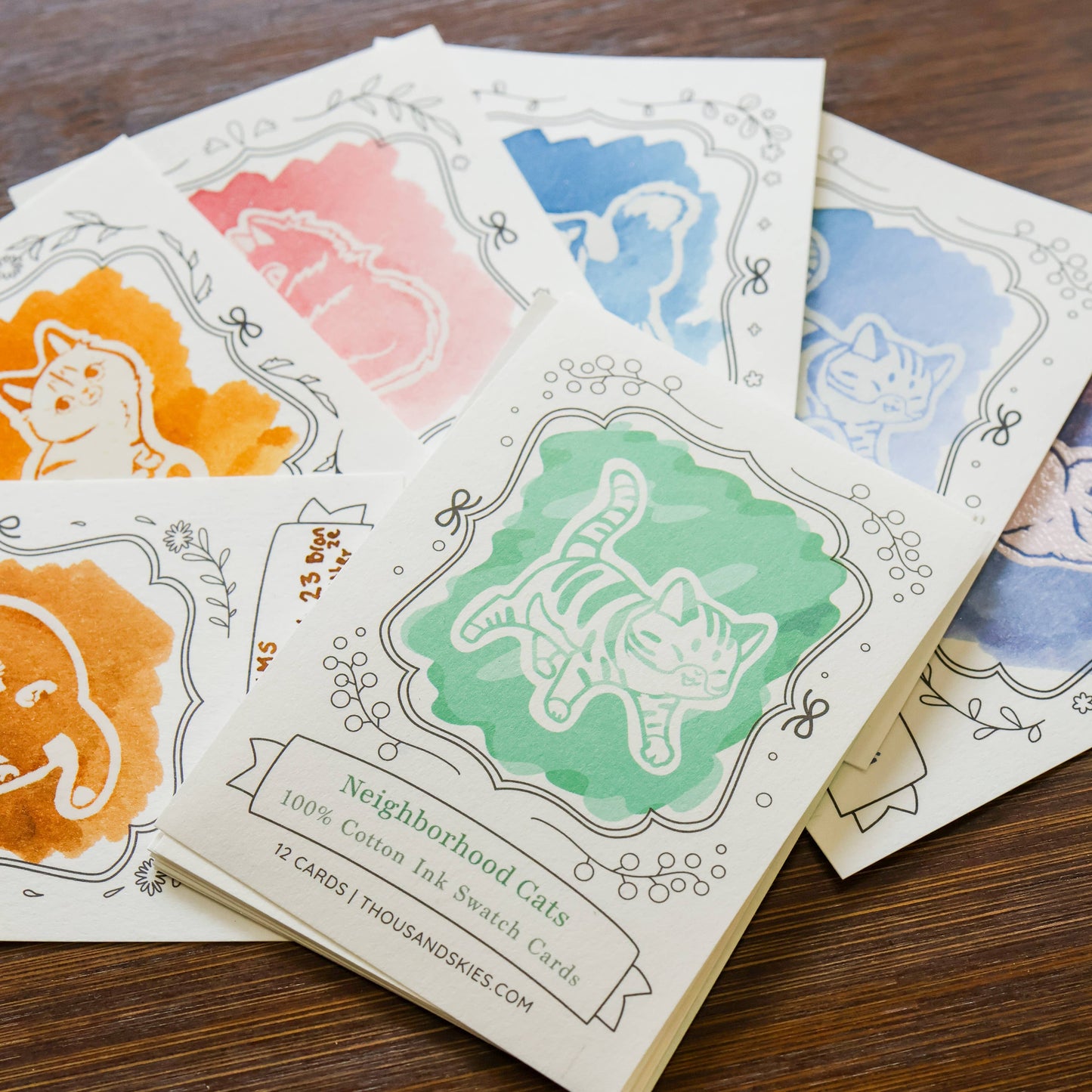 Thousand Skies - Ink Cards - Neighborhood Cats