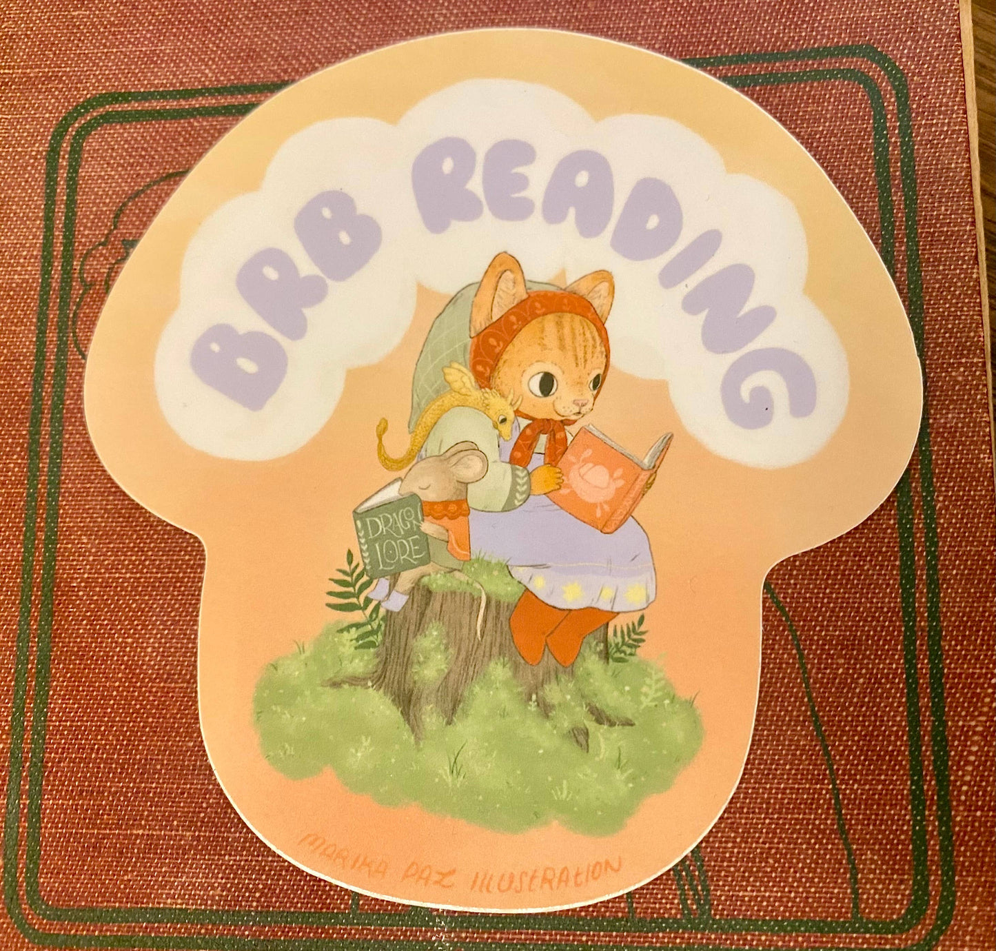 Marika Paz Illustration - BRB Reading Sticker