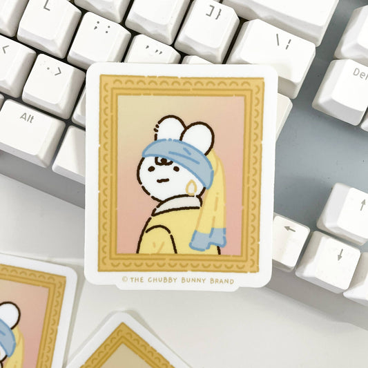 The Chubby Bunny Brand - Girl with a Pearl Earring Vinyl Sticker