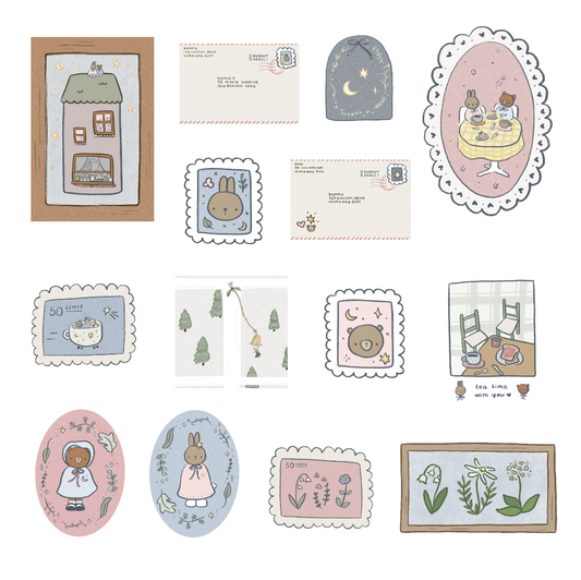 dana ate oatmeal! - Bunny and Bear Sticker Sheet