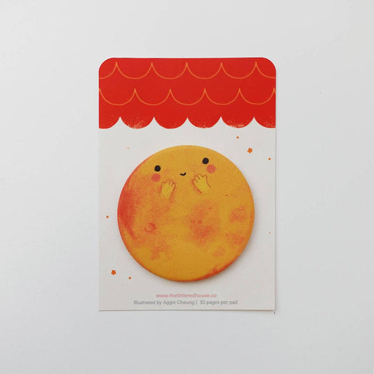 The Little Red House - Happy Planet Die Cut Sticky Note