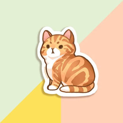 Thousand Skies - Vinyl Sticker - Red Marble Classic Tabby Cat