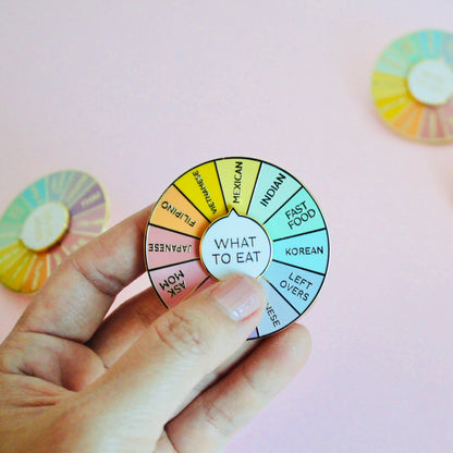 Occasionalish - What To Eat Spinning Enamel Pin
