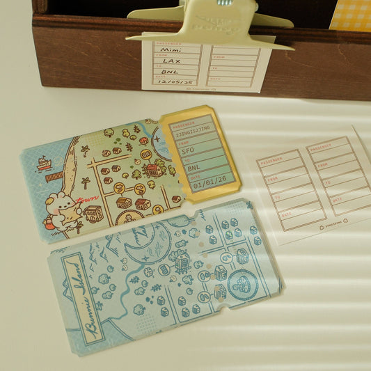 2jingis2jing - Bookmark - Bunnie Island Boarding Pass