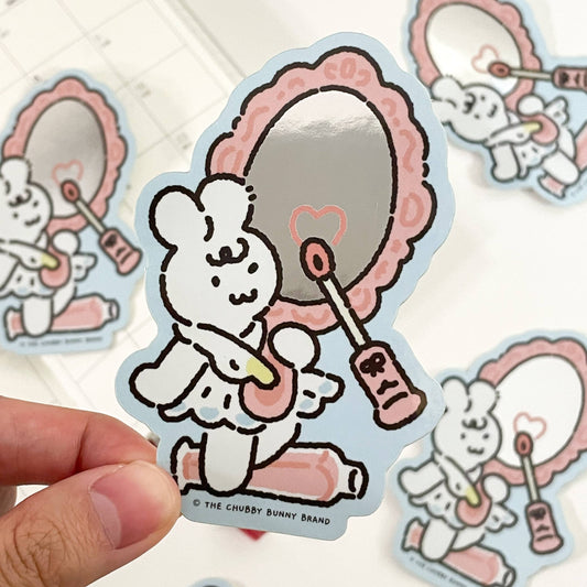 The Chubby Bunny Brand - The Beauty in You Vinyl Mirror Sticker