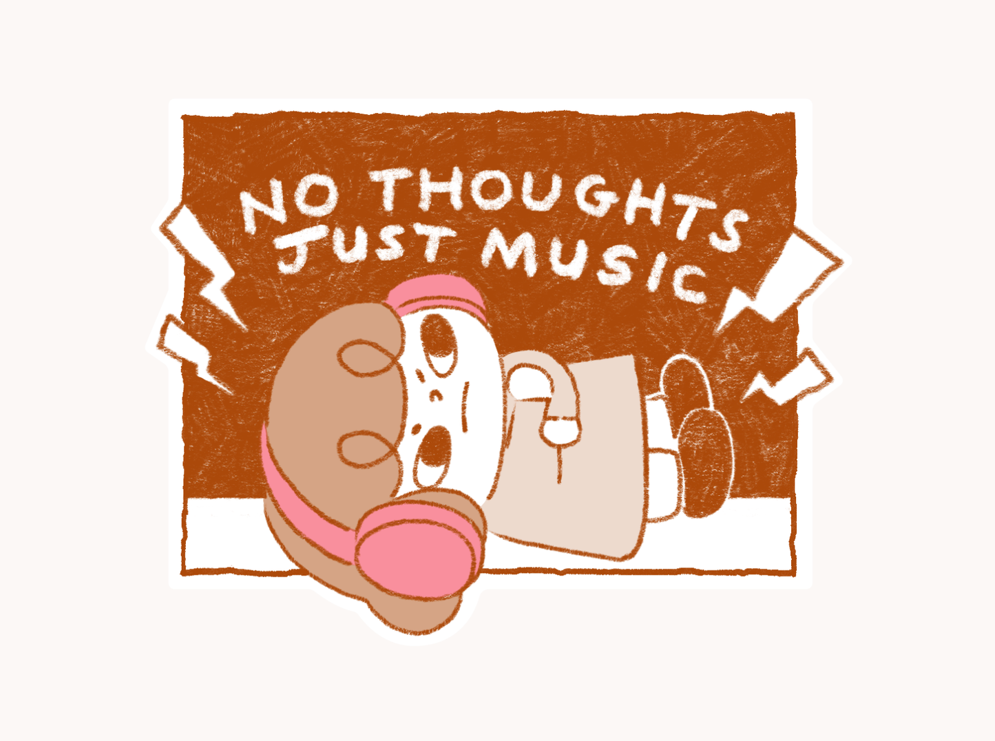Lovesoup Sticker - No Thoughts Just Music