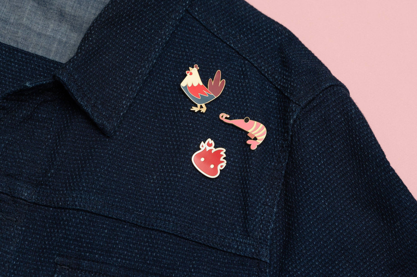 Kayan Pepper Co. - Shrimple Minded Hard Enamel Pin