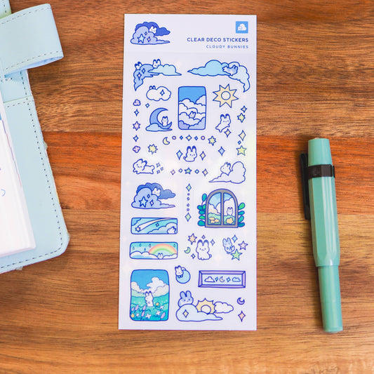 Thousand Skies - Clear Sticker Sheet - Cloudy Bunnies