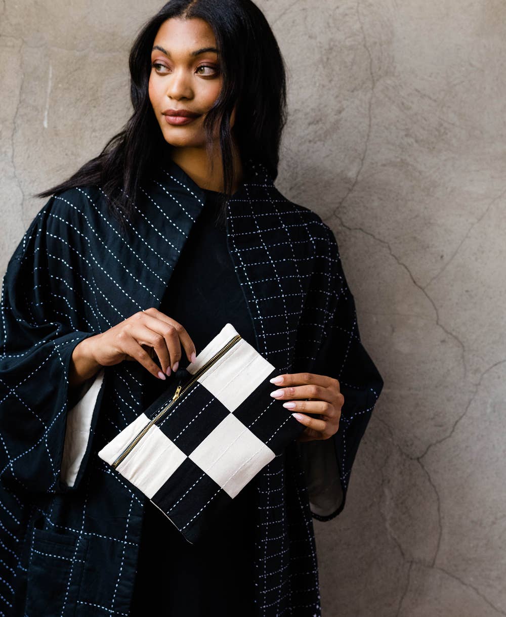 Anchal - Checkered Pouch Clutch