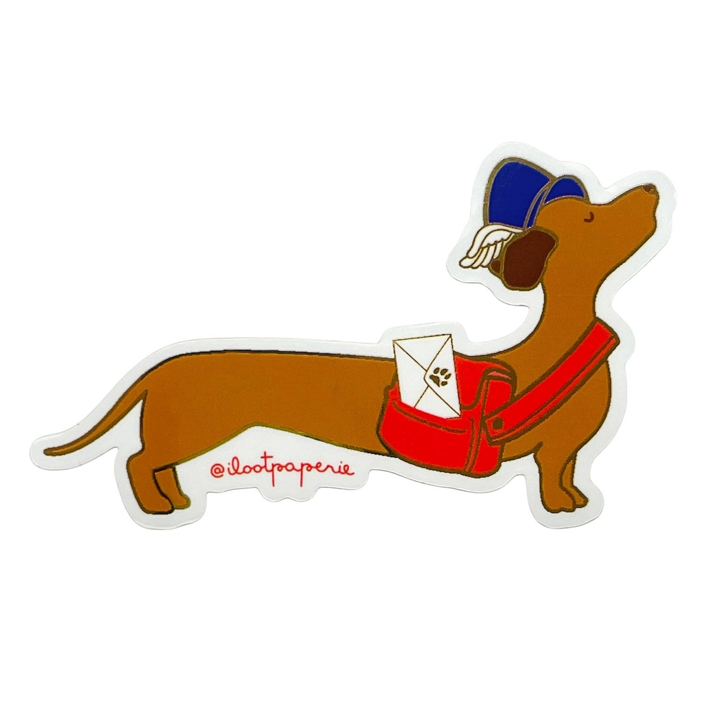 ILOOTPAPERIE - Vinyl Sticker - Doxie Mail Delivery Pup