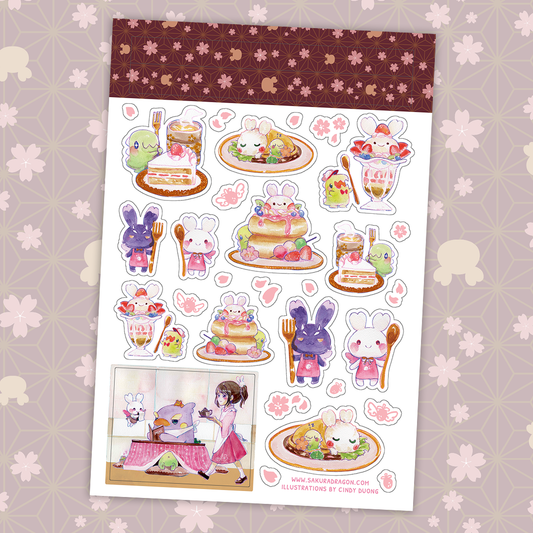 sakuradragon - Sakura Cafe Sticker Sheet
