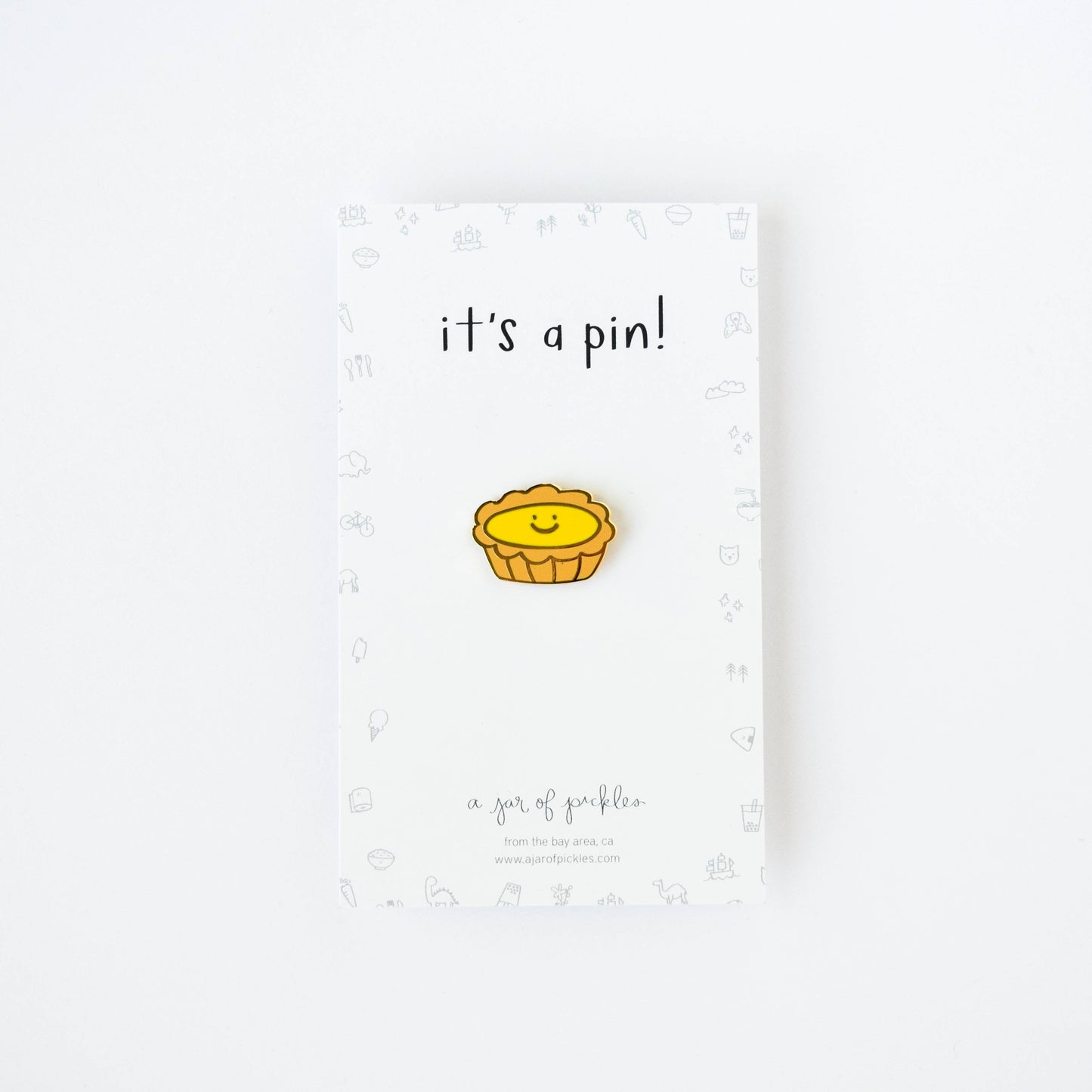 A Jar Of Pickles - Enamel Pin - Dan Tat Egg Tart