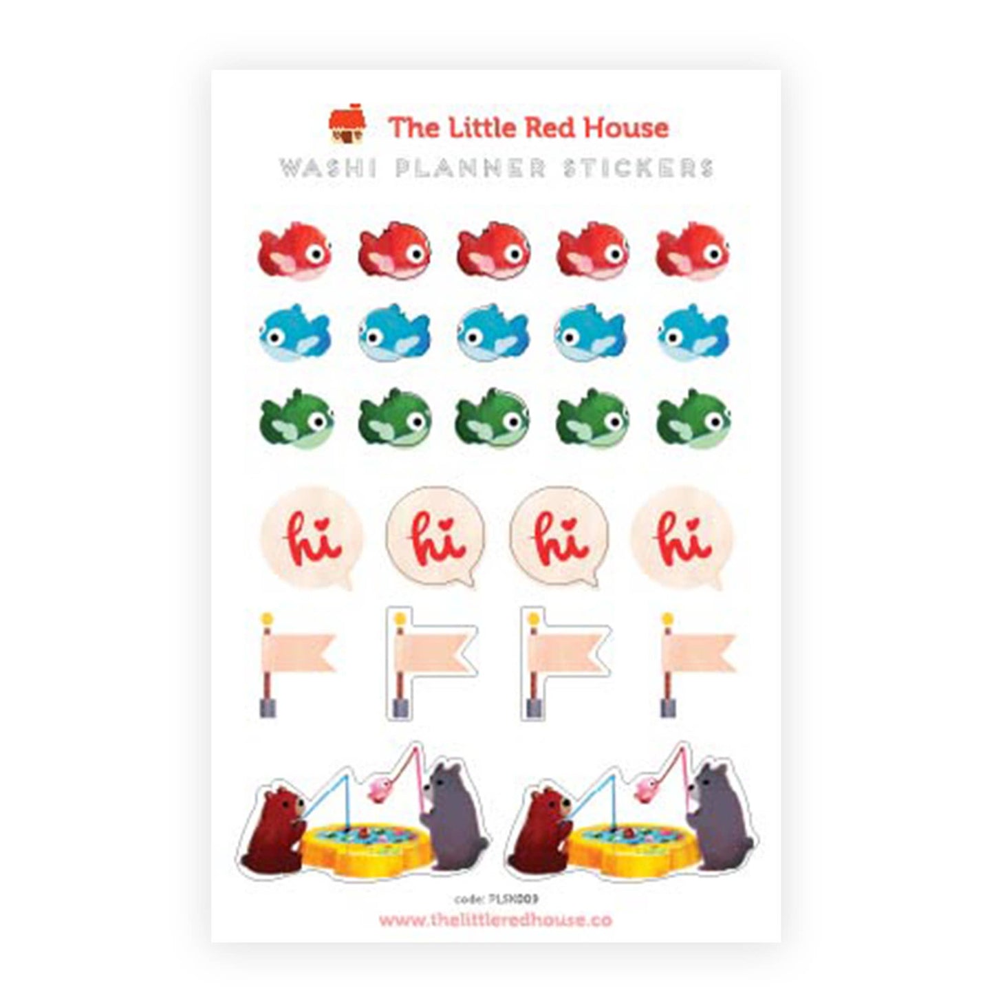 The Little Red House - Fishing Planner Stickers