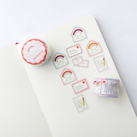 ILOOTPAPERIE - Overlap Washi Tape - Rainbow Snail Mail Parade