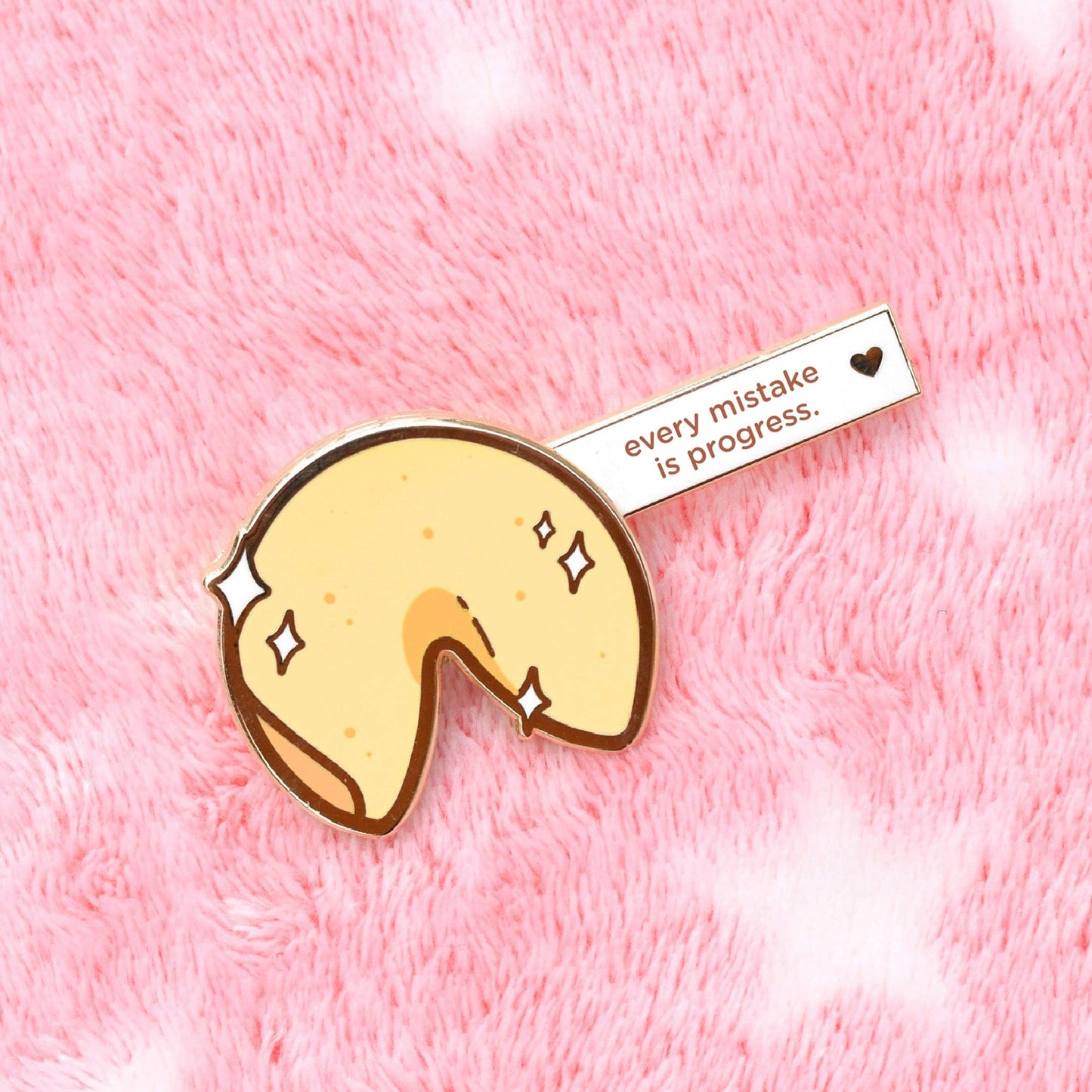 Sugarnova - Fortune Cookie Slider Enamel Pin - It's Never Too Late to Begin Again