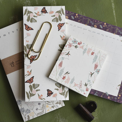 June & December - Hummingbird Mini Notes / Recycled Notepad