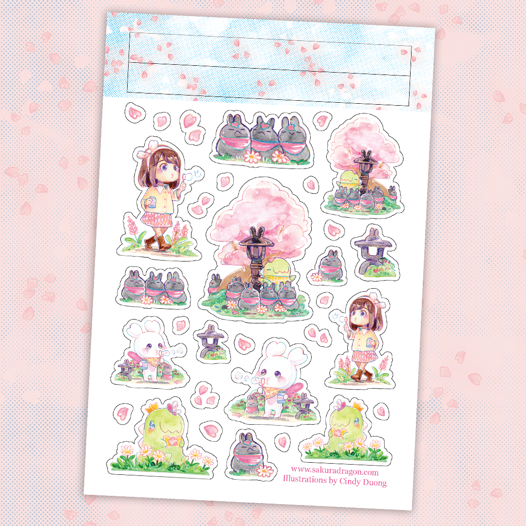 sakuradragon - Sticker Sheet - Sakura Park