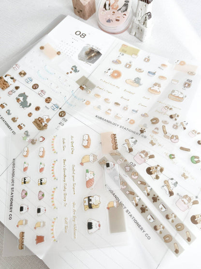 Kuboandlucy Stationery Co - Cute Cats & Dog PET Sticker Sheet